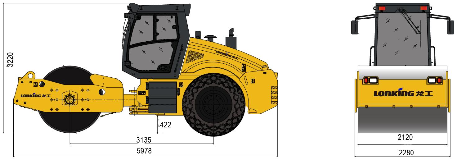 Габаритная схема LONKING CDM514D